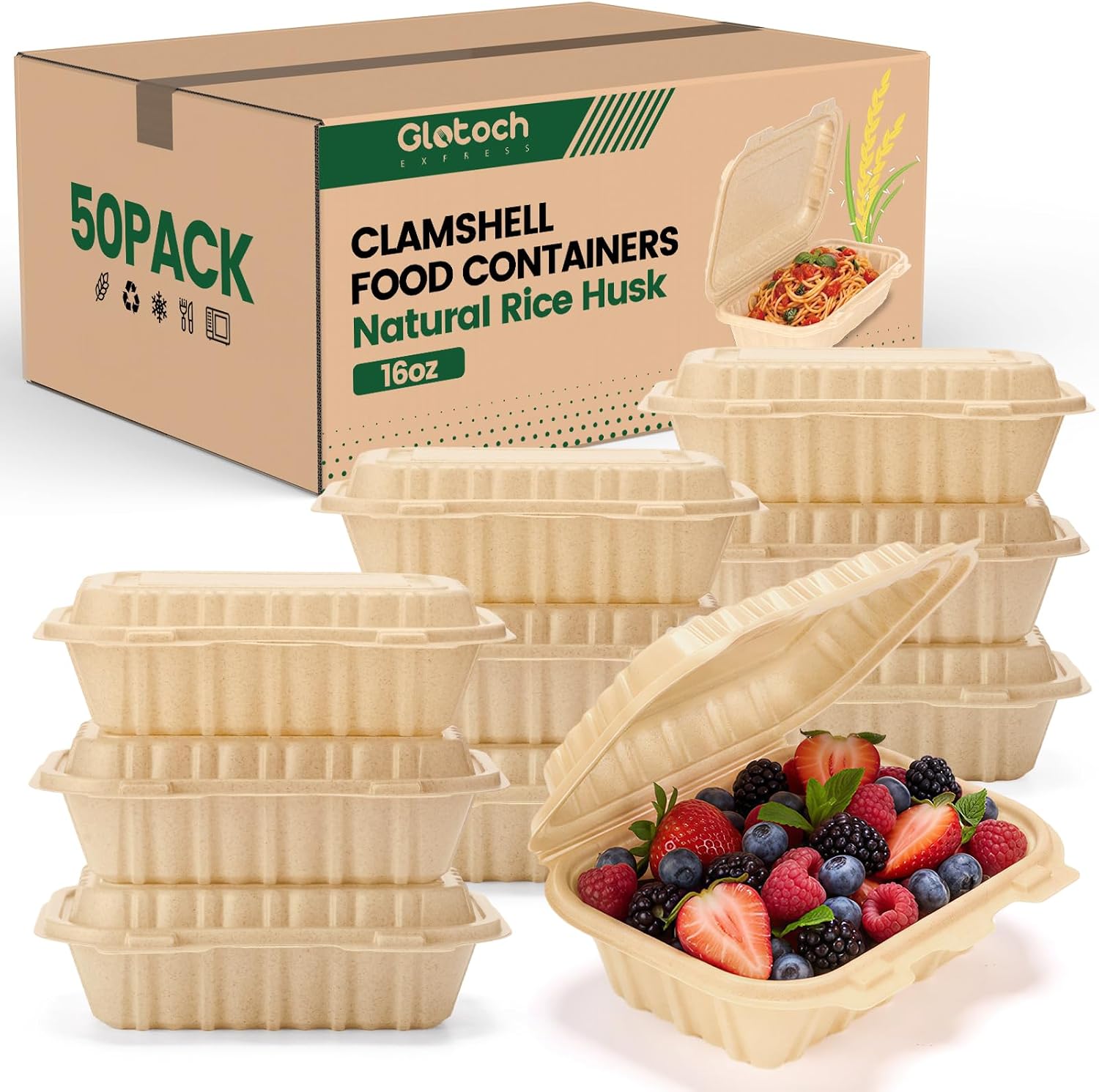 Meal Prep Box - Lot de 50 contenants à emporter