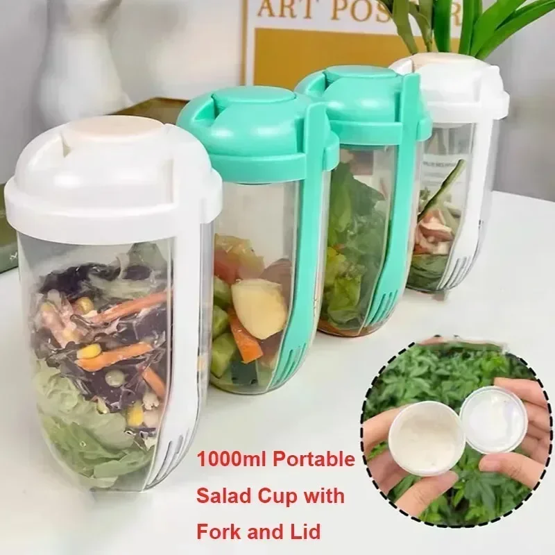 Meal Prep Container - Bol à salade portable avec couvercle