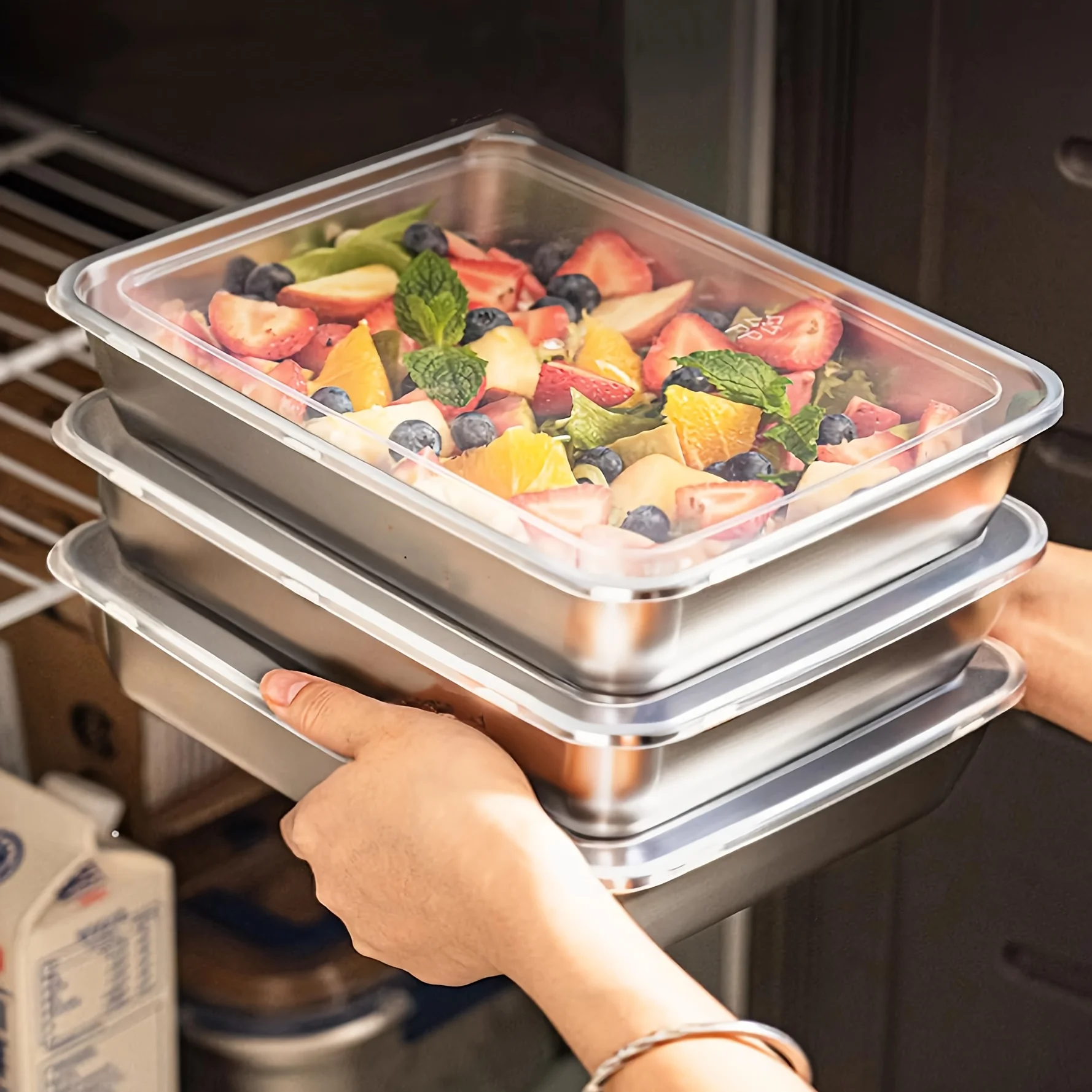 Meal Prep Box - 3 boîtes alimentaires en acier inoxydable