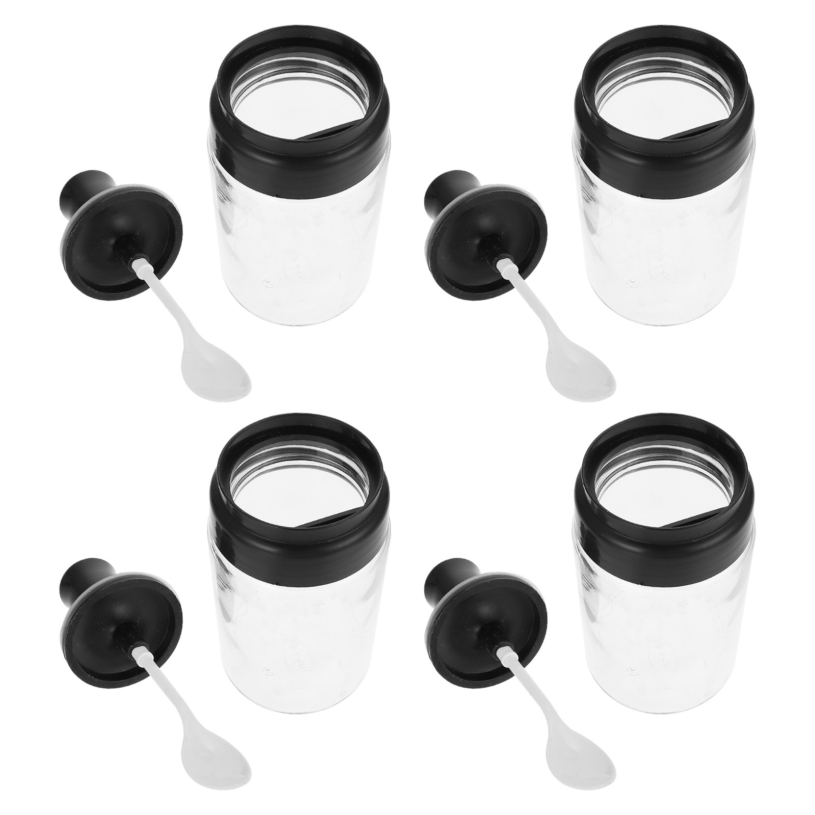 Meal Prep Glass Containers With Lids - Lot de 4 pots à épices