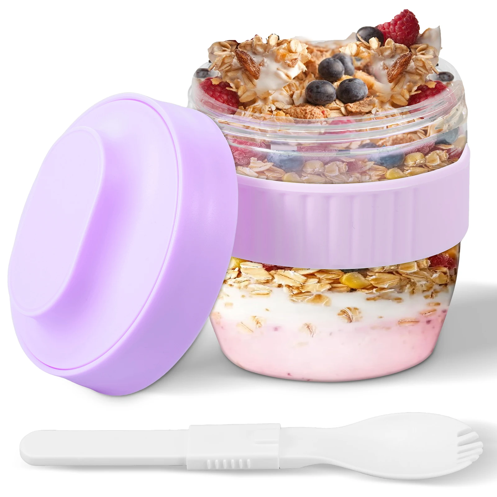 Meal Prep Overnight Oats - Contenant à Double Couche pour Overnight