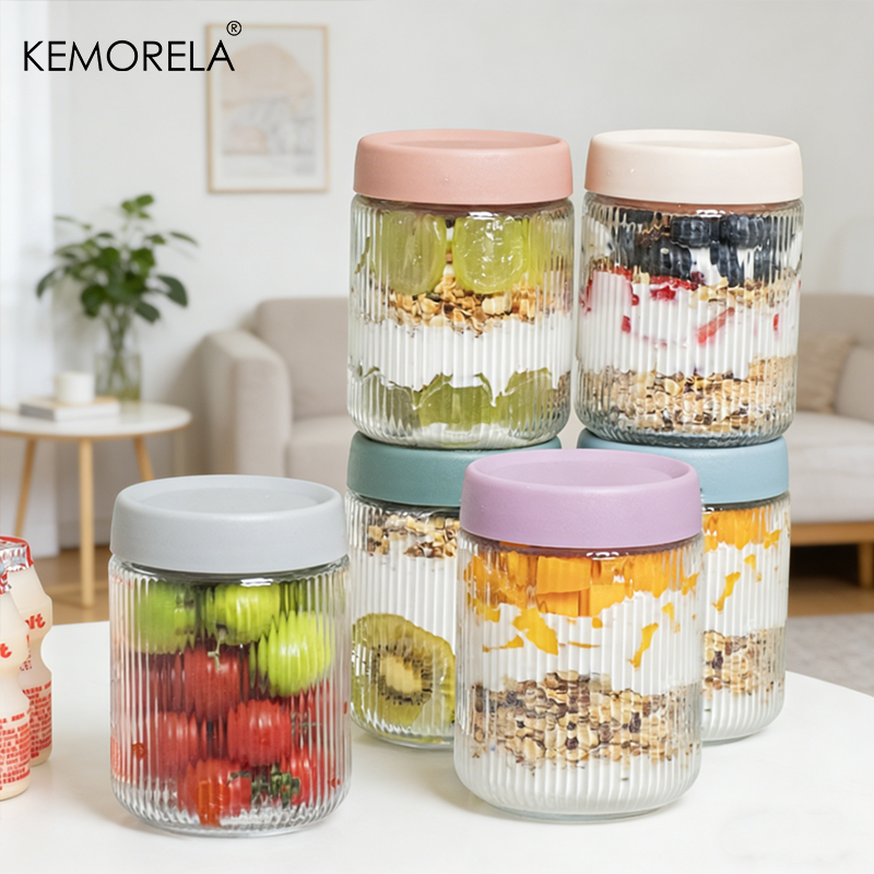 Meal Prep Overnight Oats - 1PCS Pot en verre hermétique pour
