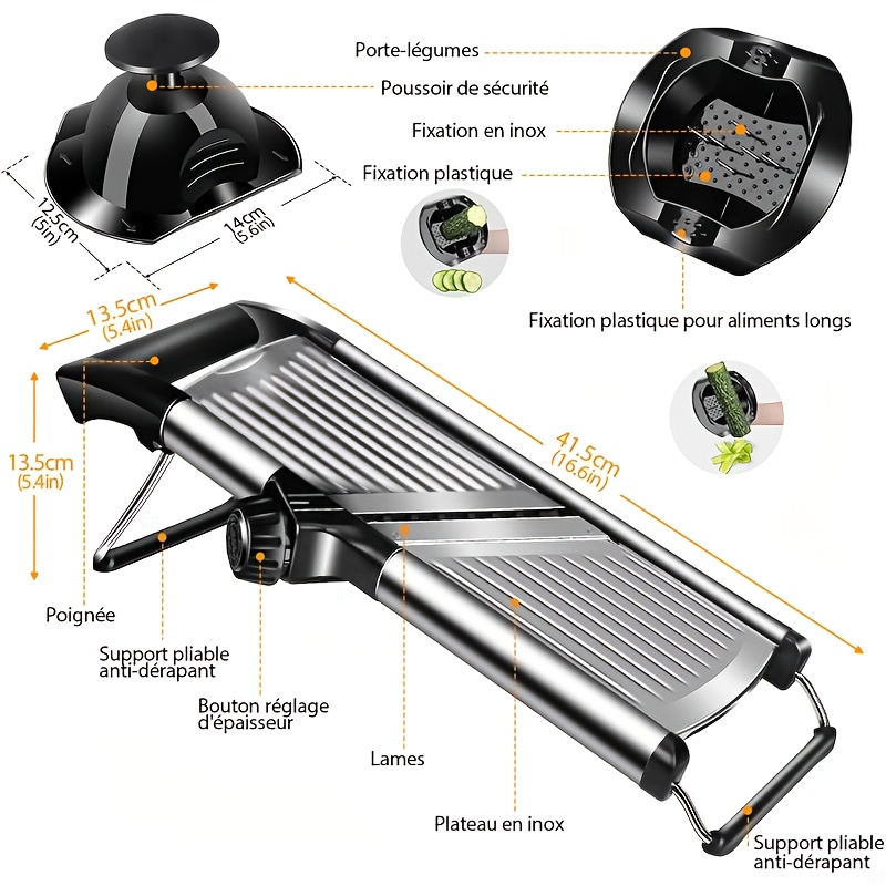 Trancheuse de Mandoline en aci - Mandoline Slicer Guard avis et prix