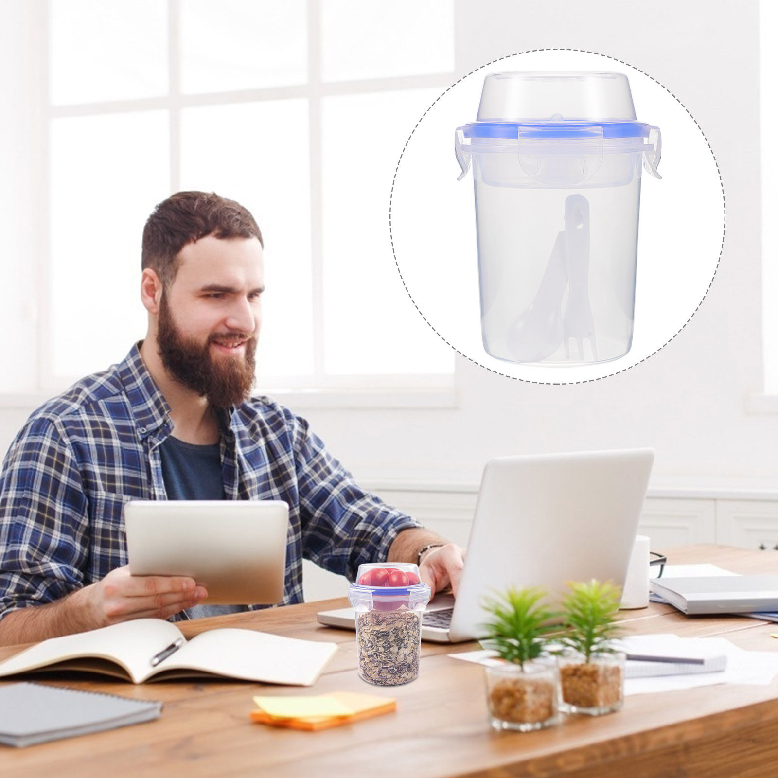 Lot de 2 contenants pour overn - Meal Prep Overnight Oats avis et prix