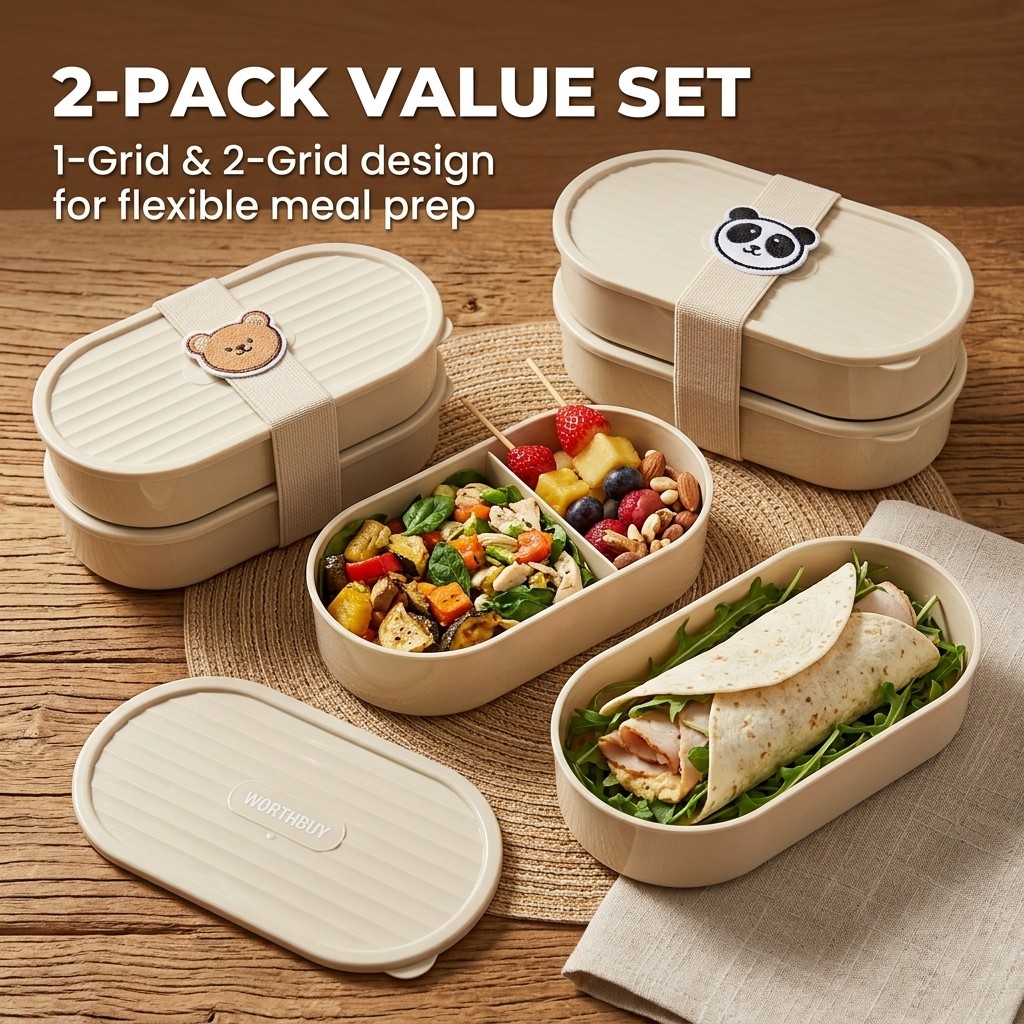 Lot de 2 boîtes bento pour enf - Meal Prep Container avis et prix
