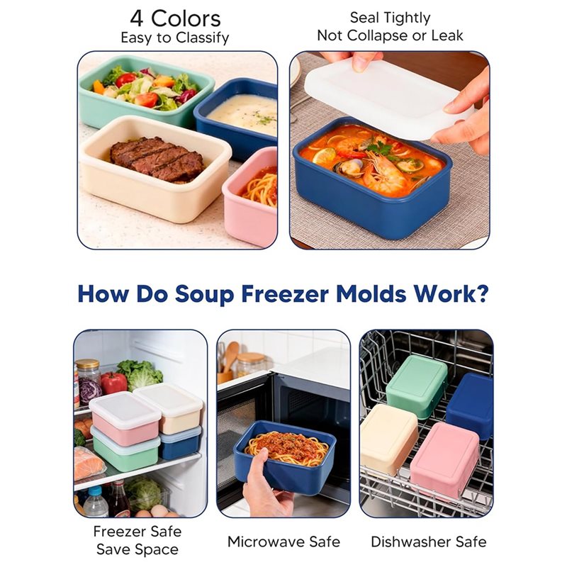 Moules de congélation en silic - Meal Prep Container avis et prix