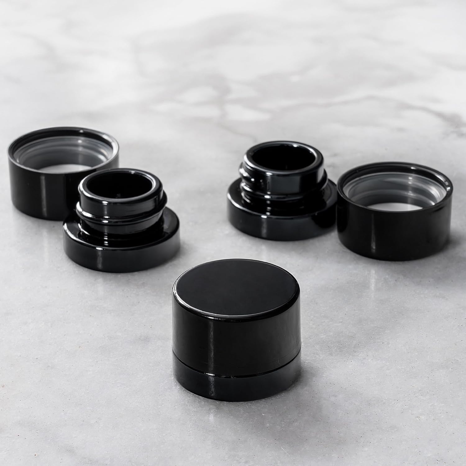 Bocaux en verre noir épais de  - Meal Prep Glass Containers With Lids avis et prix