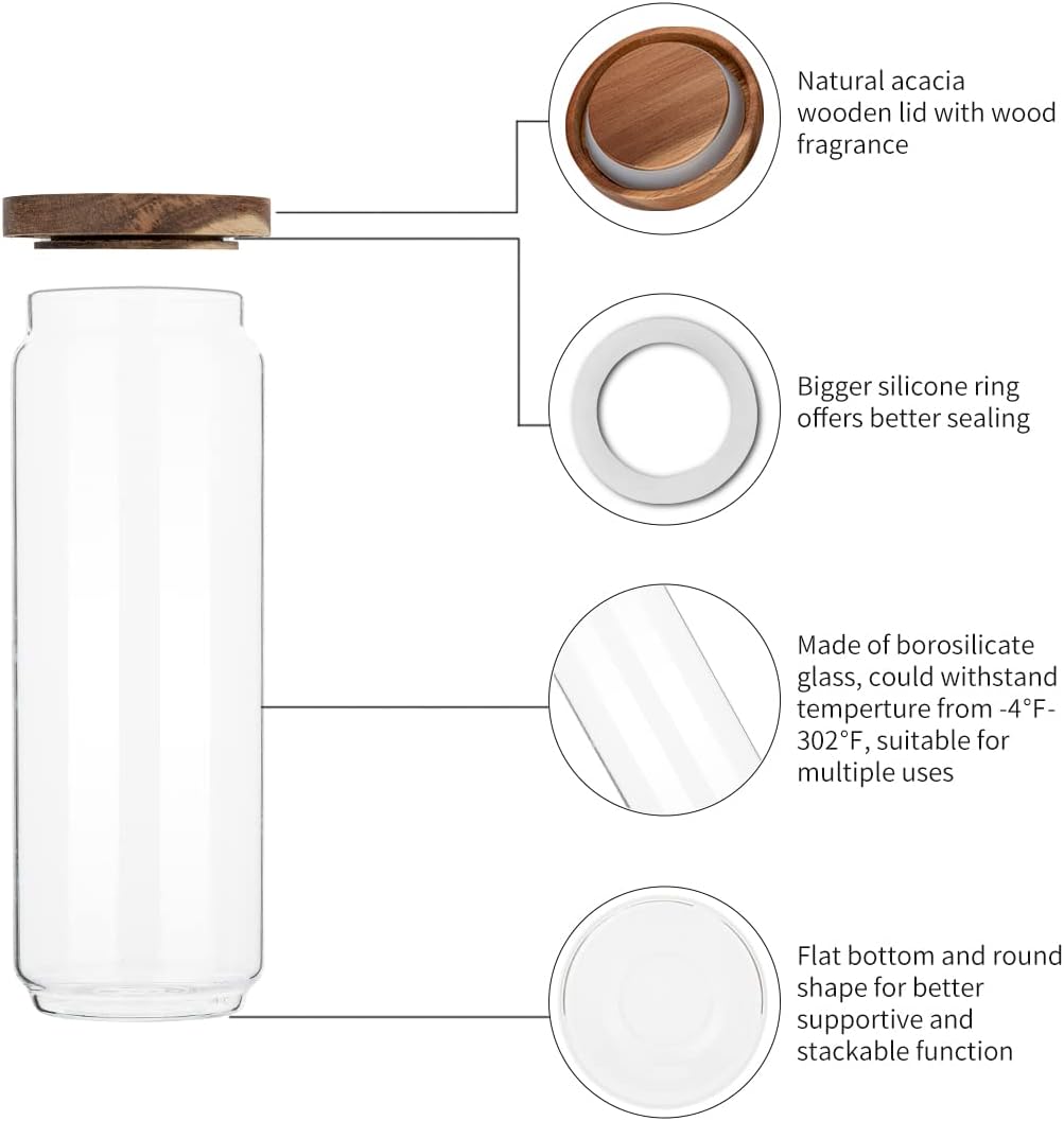 Lot de 4 bocaux en verre de 34 - Meal Prep Glass Containers With Lids avis et prix