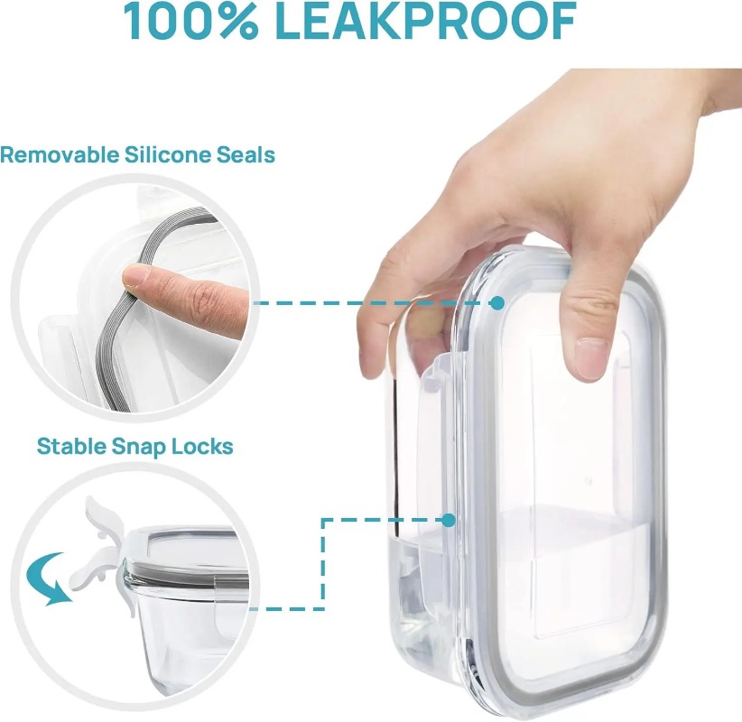 Ensemble de 18 récipients de c - Meal Prep Glass Containers With Lids avis et prix