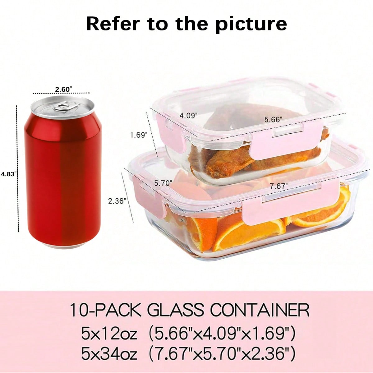 Lot de 10 contenants en verre  - Meal Prep Glass Containers With Lids avis et prix
