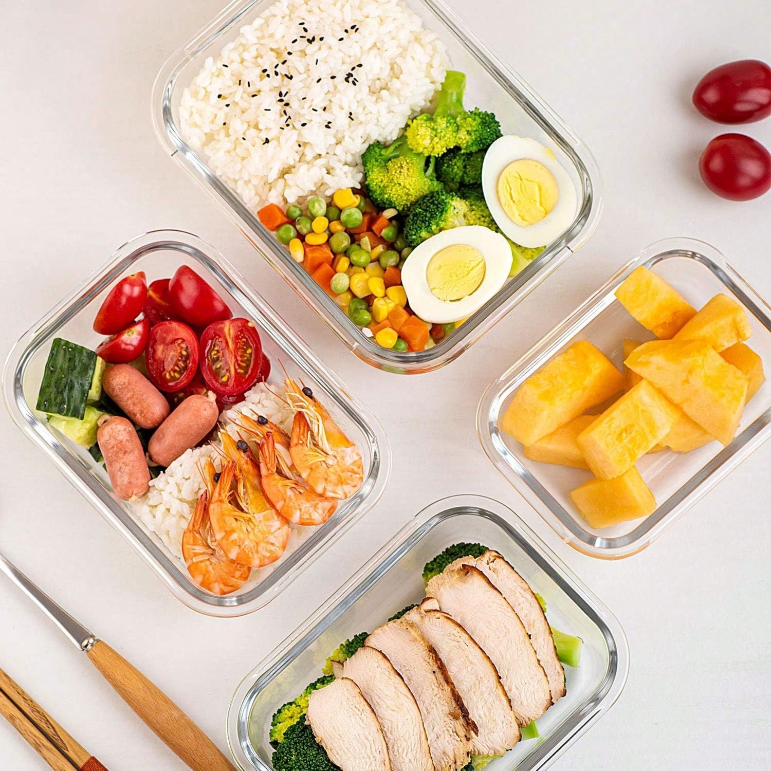 Lot de 10 contenants en verre  - Meal Prep Glass Containers With Lids avis et prix